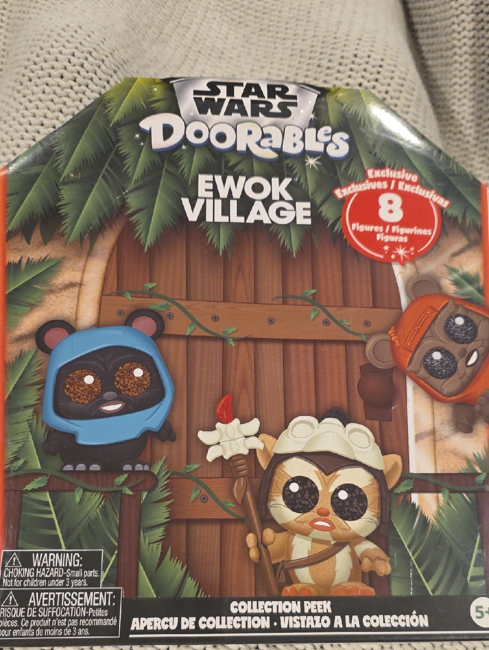 Star Wars Doorables Ewok Village Toy Set - Brown, Blue, Orange